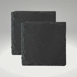 2 Square Natural Slate Coasters