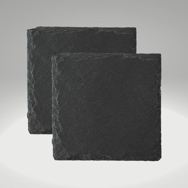 2 Square Natural Slate Coasters