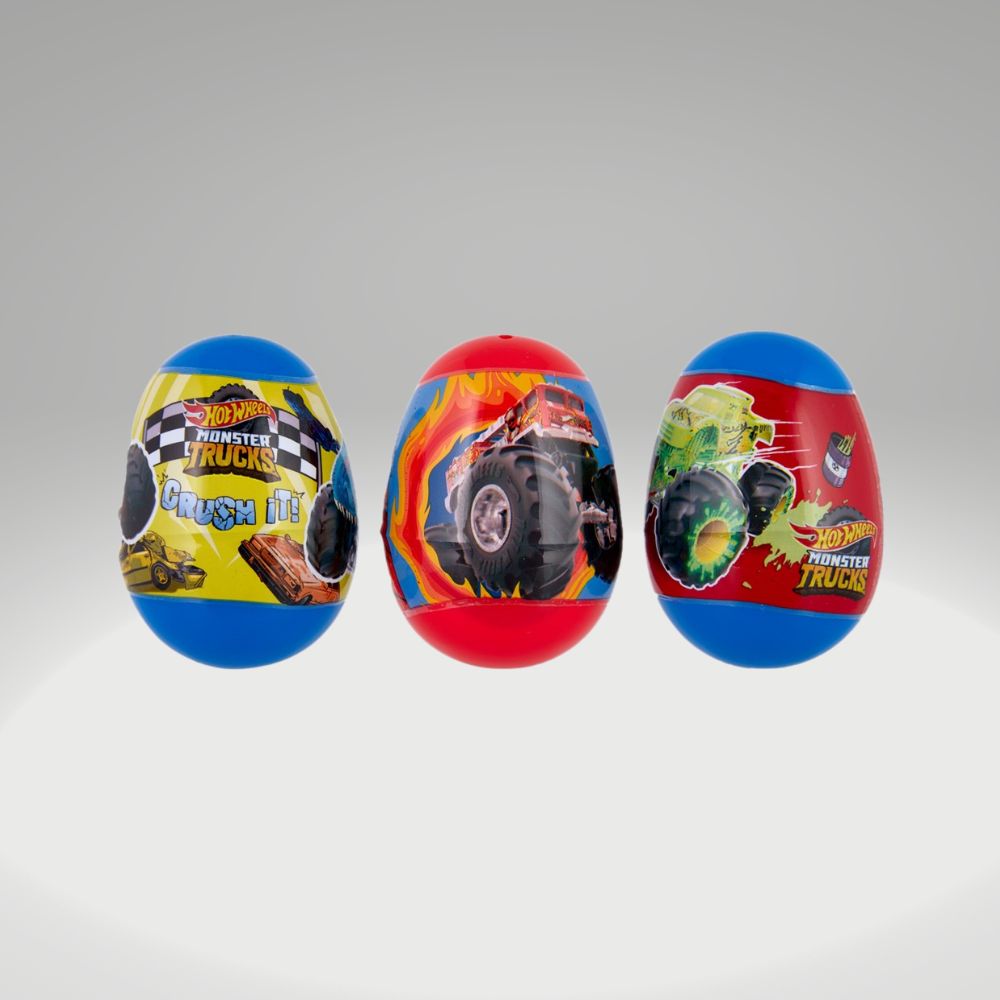 3 Barbie OR Hot Wheels Plastic Eggs Filled With Jelly Beans