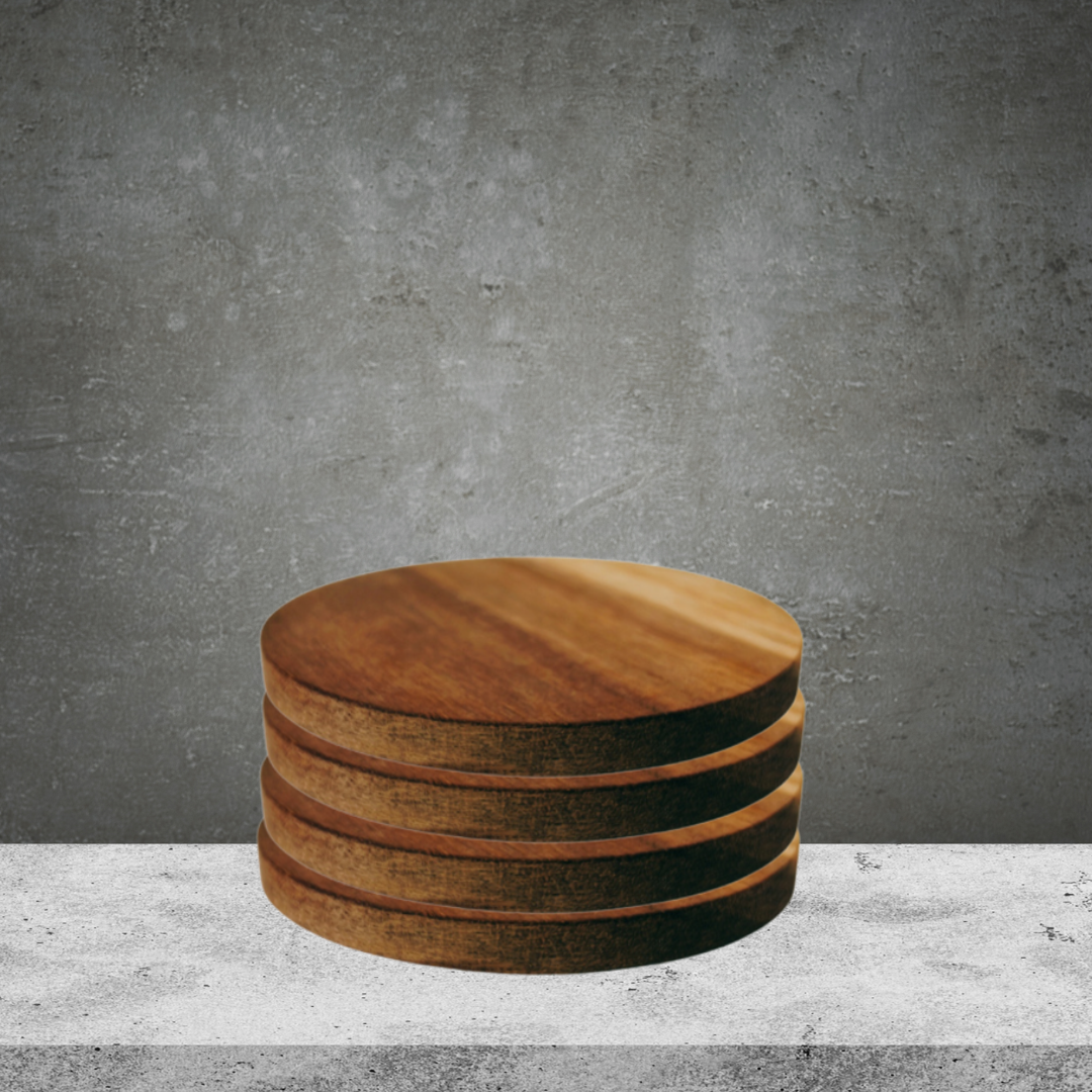 Acacia Wood Coasters 10cm Nicholas Agency