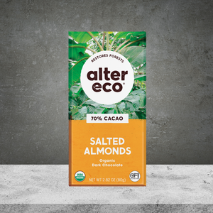 Alter Eco Salted Almonds Chocolate 80g