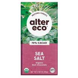 Alter Eco Organic Chocolate Deep Dark Sea Salt 80g
