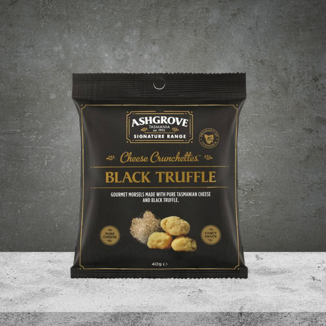 Ashgrove Cheese Crunchettes Black Truffle 40g