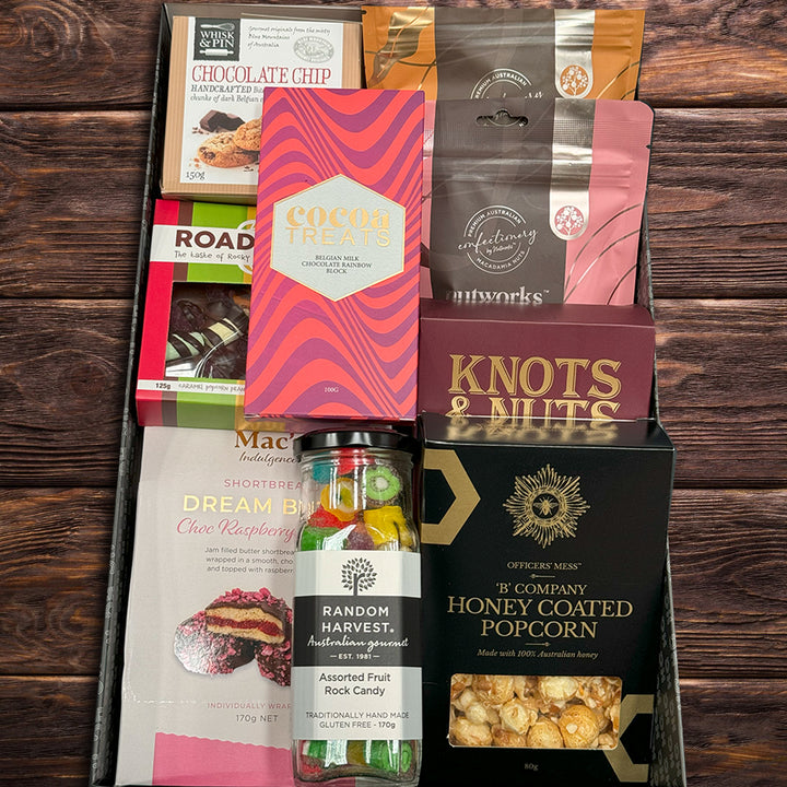 Aussie Gourmet Sweets Hamper Ingredients