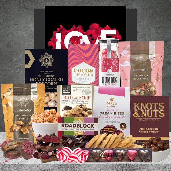 Aussie Gourmet Sweets Valentines Hamper Featured Image