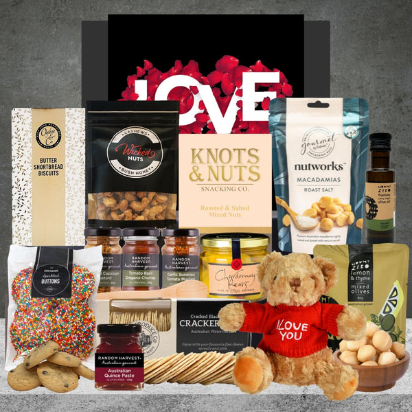 Australian Gourmet Valentines Snack Gift Hamper Featured Image