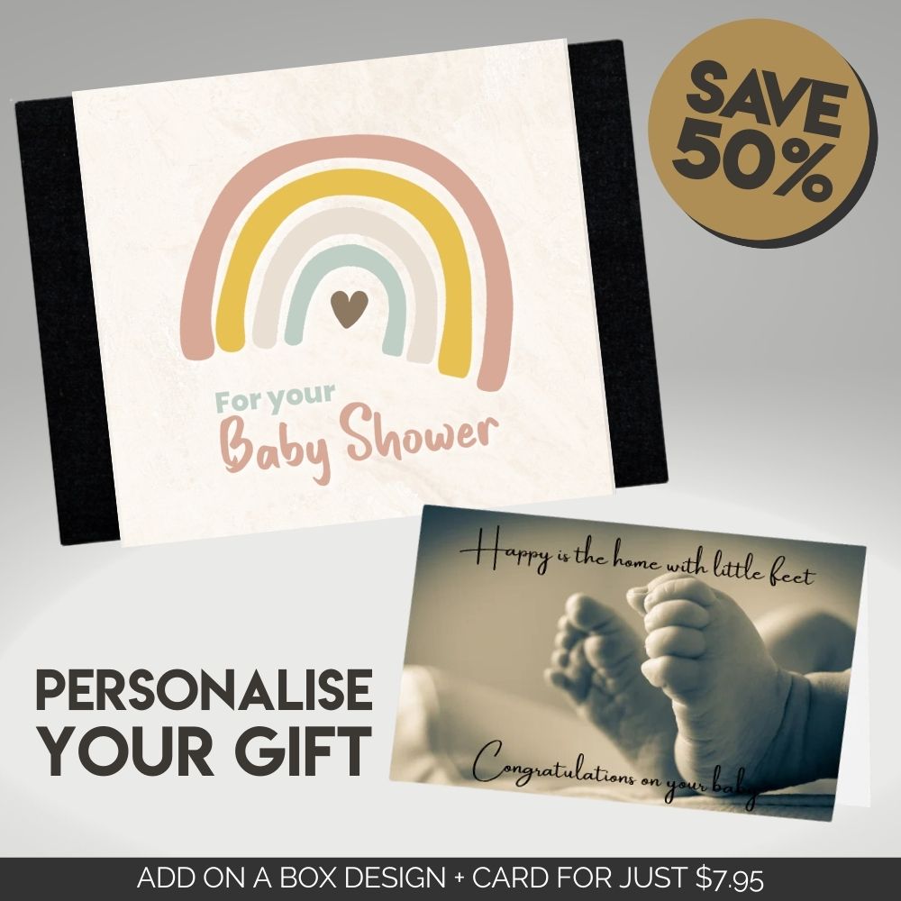 Baby Shower Rainbows Sleeve + Card Bundle