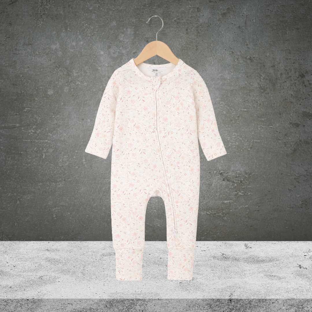 Bebe by Minihaha Faye Print Organic LS Zipsuit
