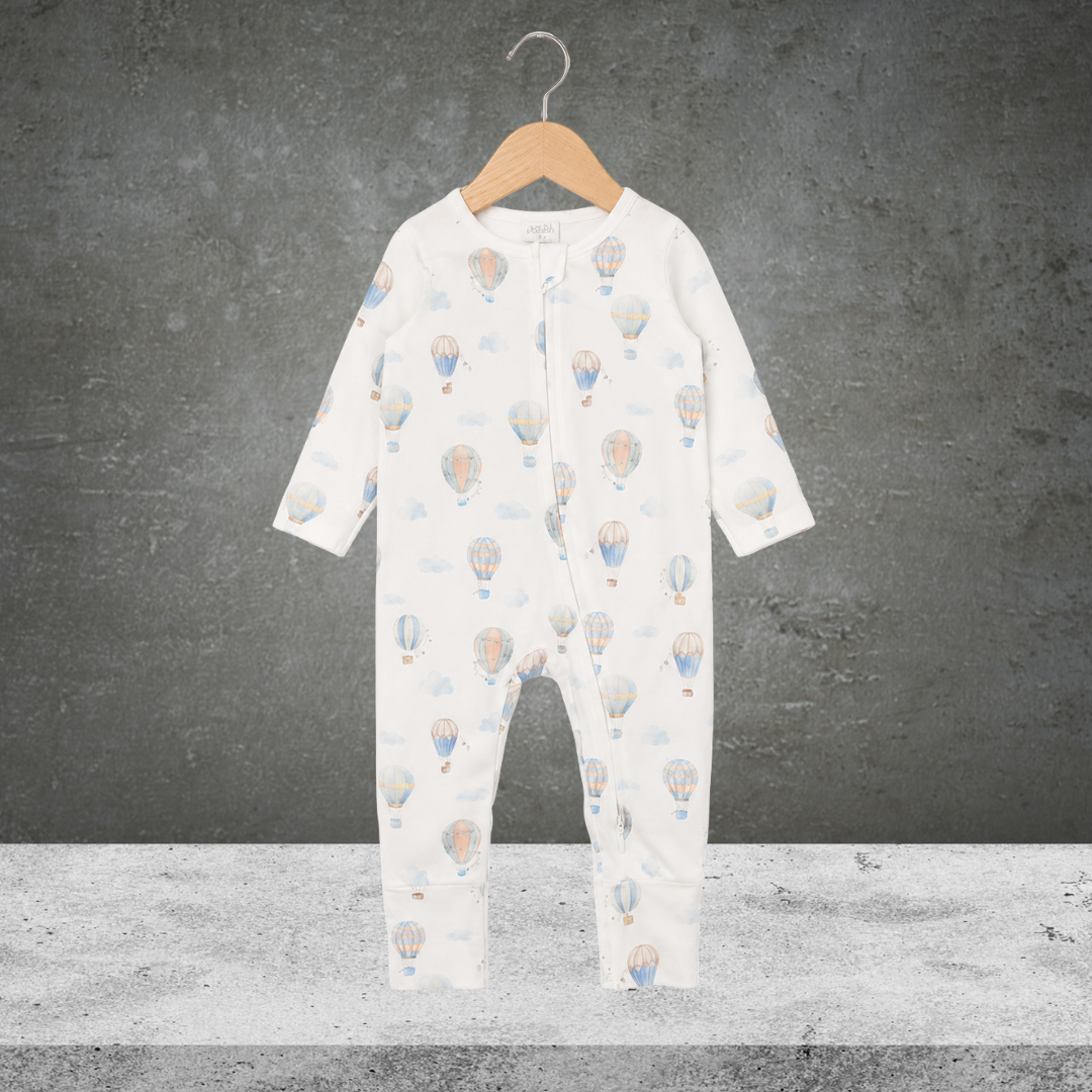 Bebe by Minihaha Sky High Print Organic LS Zipsuit