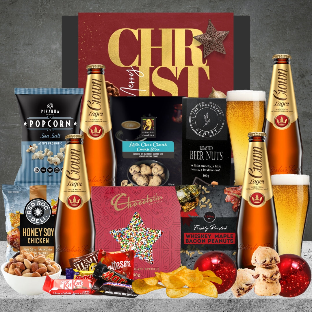 Beer Choice Christmas Hamper with Crown beer