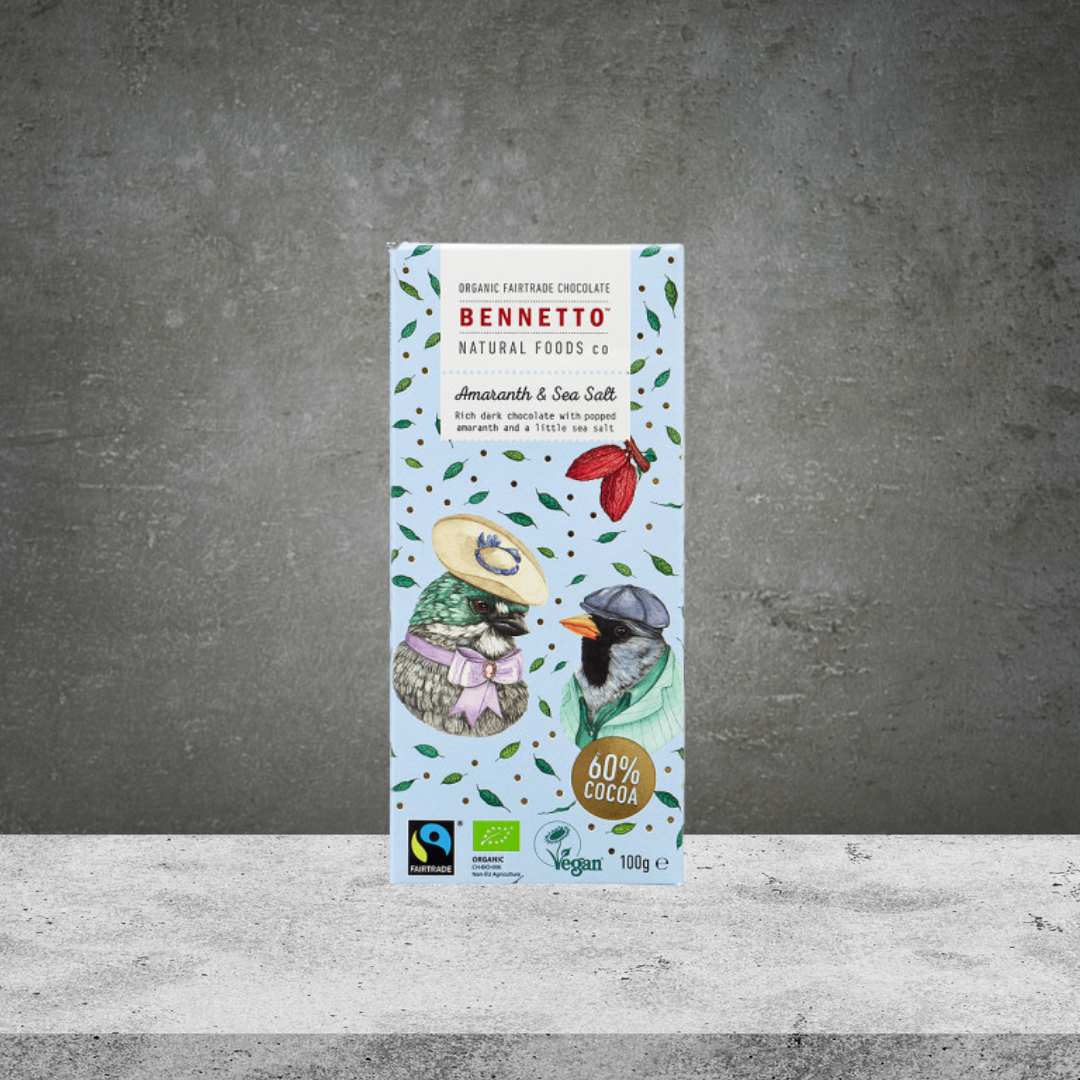 Bennetto Amaranth & Sea Salt Chocolate 80g