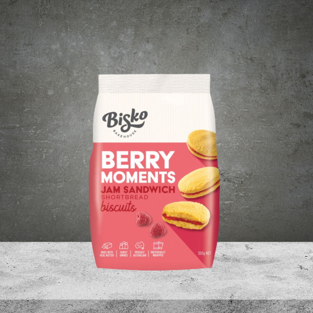 Bisko Bakehouse Berry Moments Jam Sandwich Shortbread 300g