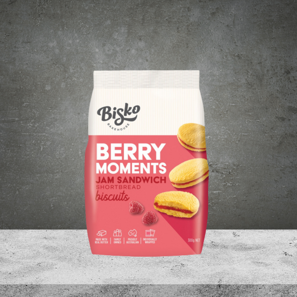 Bisko Bakehouse Berry Moments Jam Sandwich Shortbread 300g