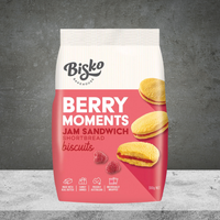 Bisko Berry Moments Jam Sandwich Shortbread Biscuits
