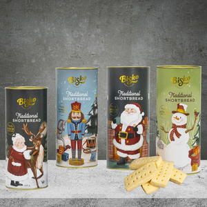 Bisko Traditional Shortbread Christmas Cylinder Tube 180g