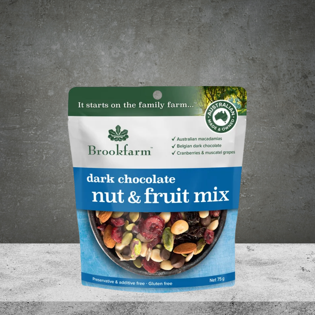 Brookfarm Nut & Fruit Mix Dark Chocolate 36g