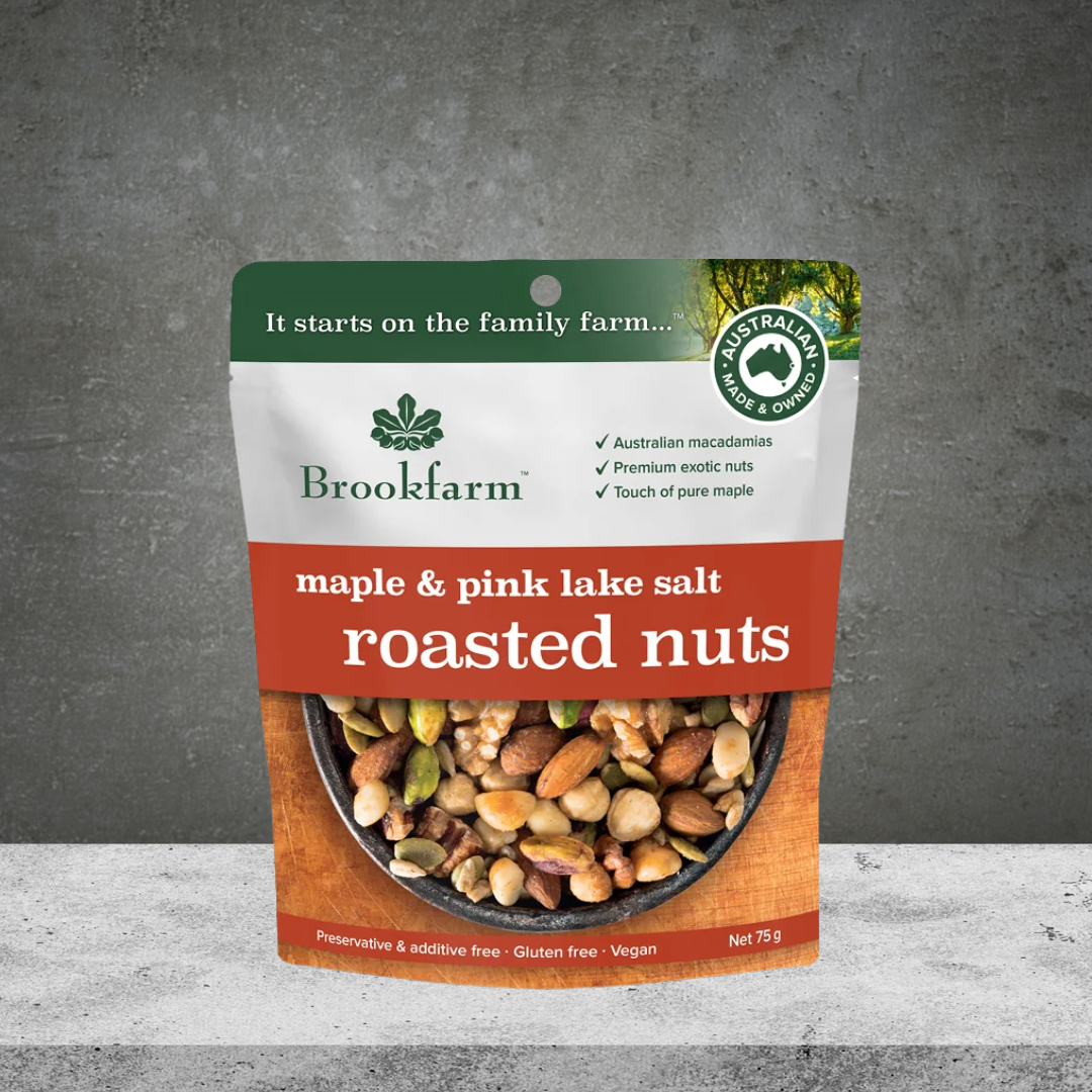 Brookfarm Roasted Nuts Maple & Pink Lake Salt 75G