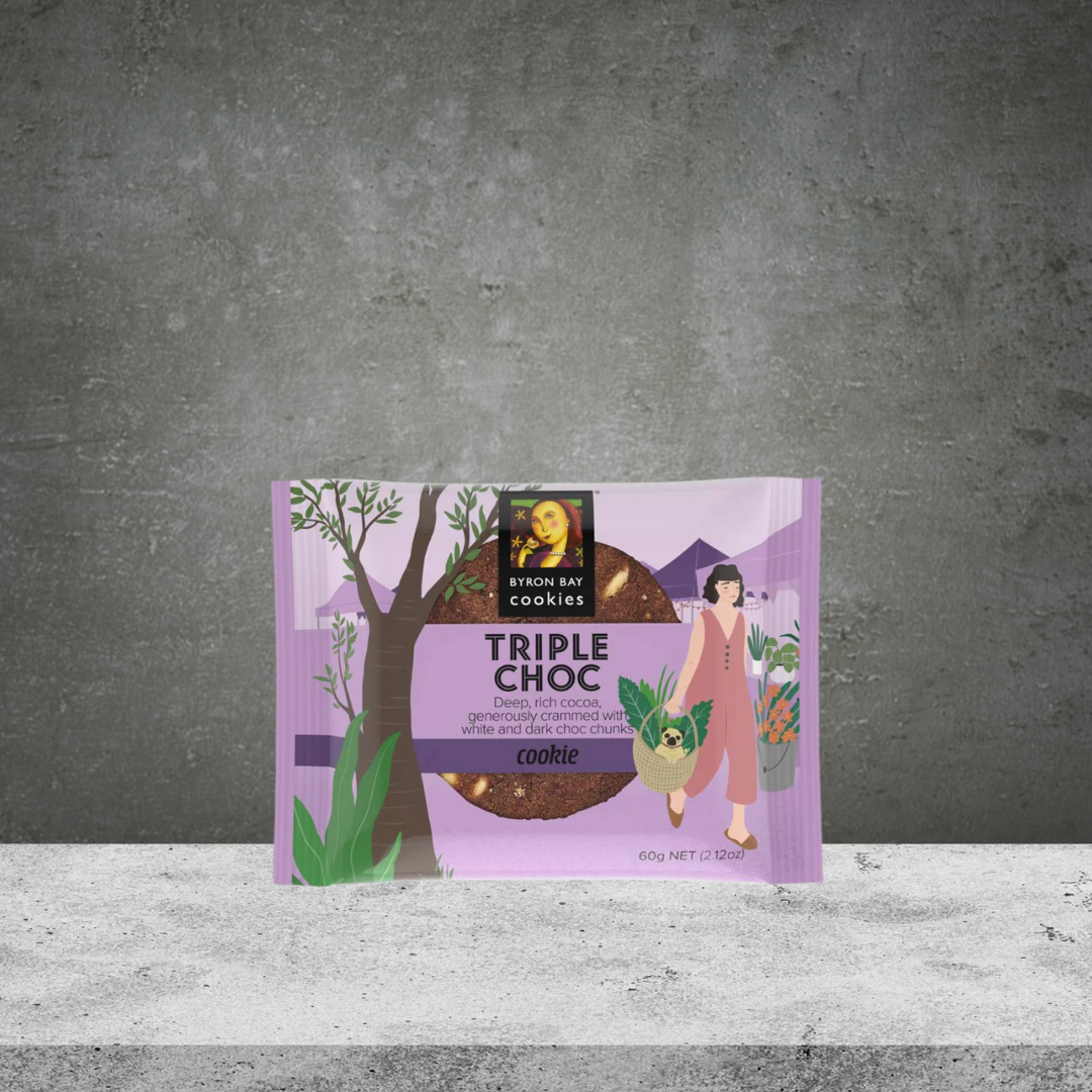 Byron Bay Cookies Triple Choc Fudge Café Cookie 60g