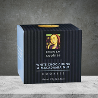 Byron Bay Cookies White Choc Macadamia Cookie Cube 75g