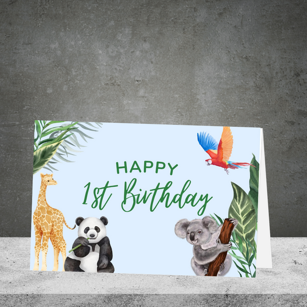 Happy 1st Birthday Boy Greeting Card