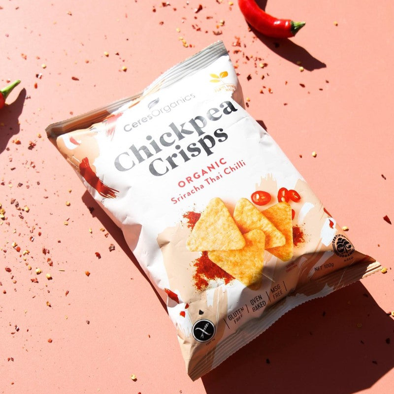 Ceres Organics Sriracha Chilli Chickpea Crisps 100g