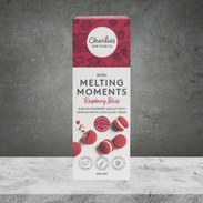 Charlie's Cookies Mini Raspberry White Choc Melting Moments 50g
