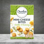 Charlie's Fine Food Co. Cheddar & Rosemary Mini Cheese Bites 100g