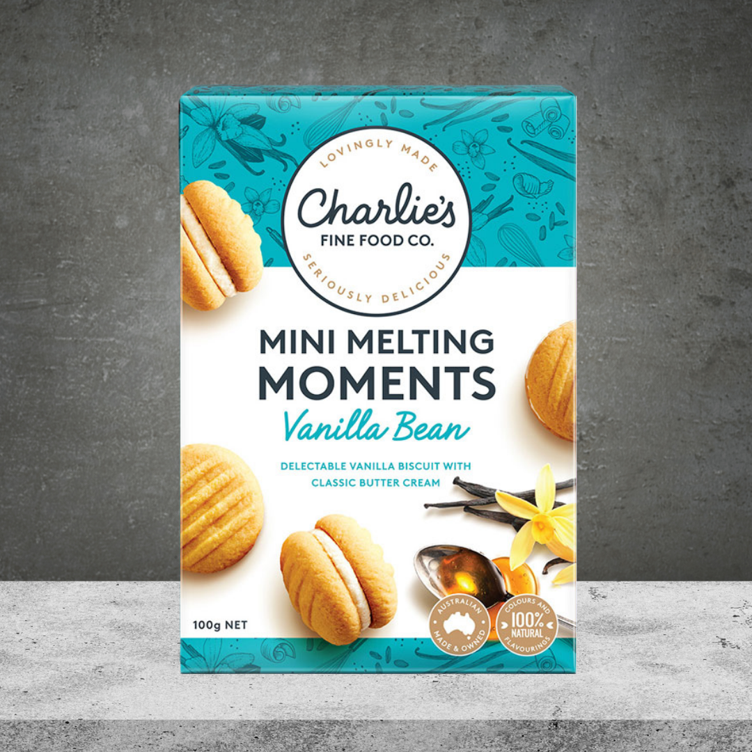 Charlie's Fine Foods Vanilla Bean Mini Melting Moments 100g