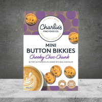 Charlie's Fine Foods cheeky choc chunk mini bikkie bites 100g
