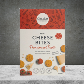 Charlies Cookie's Parmesan & Tomato Mini Cheese Bites 100g
