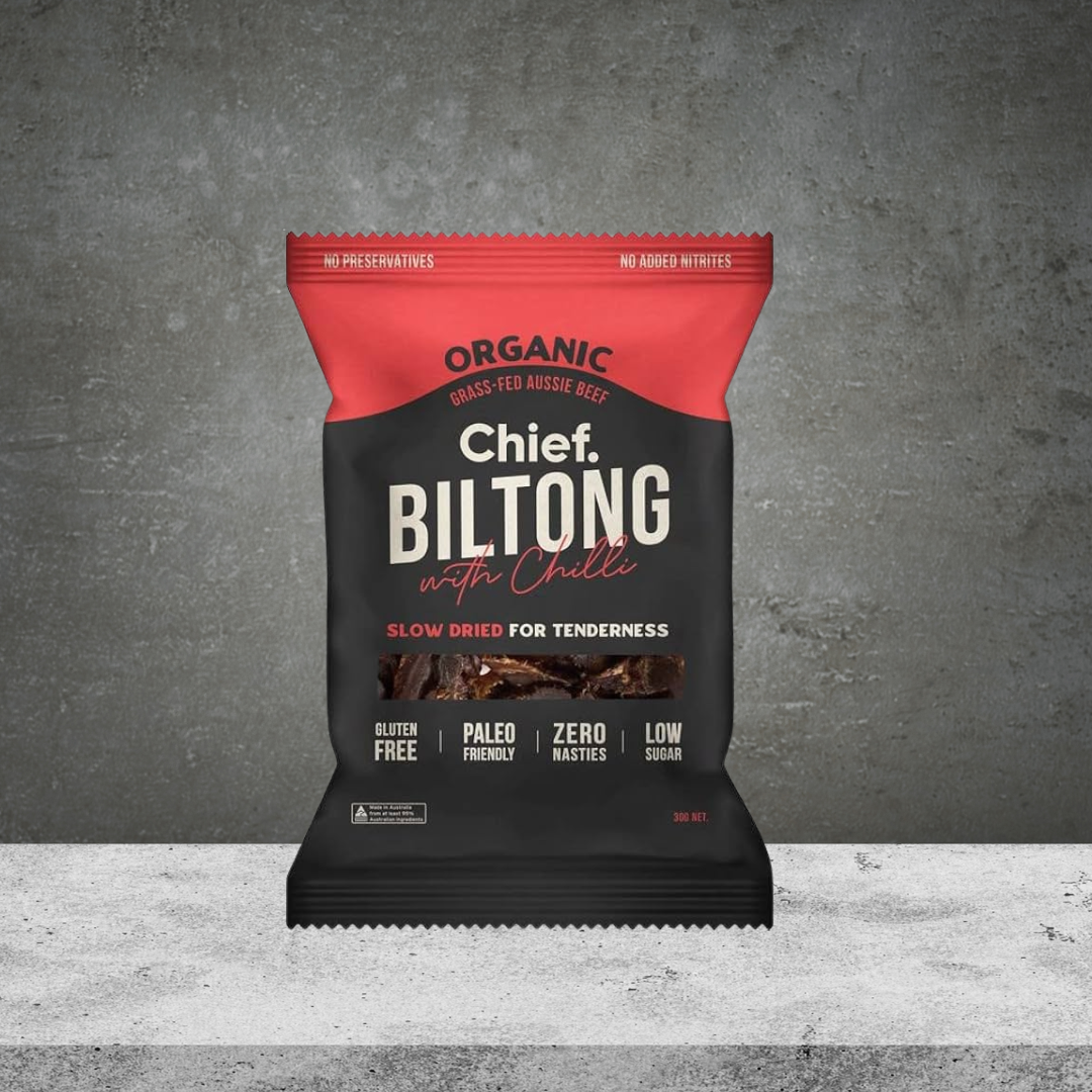 Chief Nutrition Organic Beef and Chilli Biltong 30g