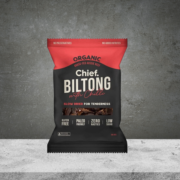 Chief Nutrition Organic Beef and Chilli Biltong 30g