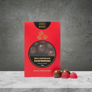 Chocamama Milk Chocolate Raspberries 100g