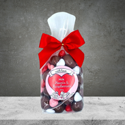 Chocamama Raspberry & Heart Ribbon Bag 150g