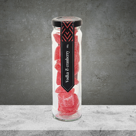 Chocamama Vodka & Cranberry Flavoured Rock Candy 100g