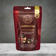 Nutworks Dark Chocolate Salted Chilli Macadamias 75g