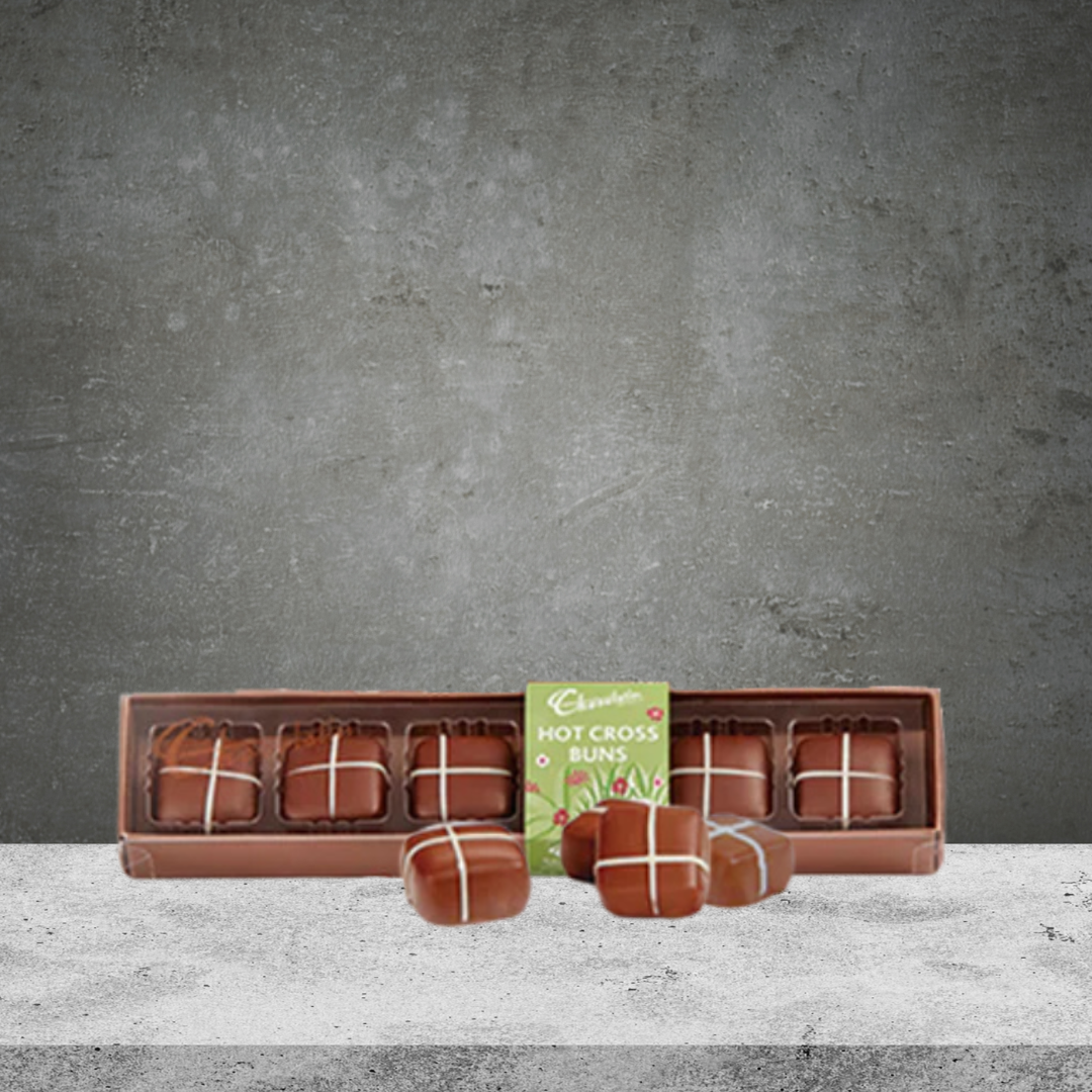 Chocolatier Hot Cross Bun Easter Chocolates 6 Pack 80g