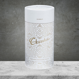 Chocolatier Pure Milk Chocolate Twists Canister 150g Xmas