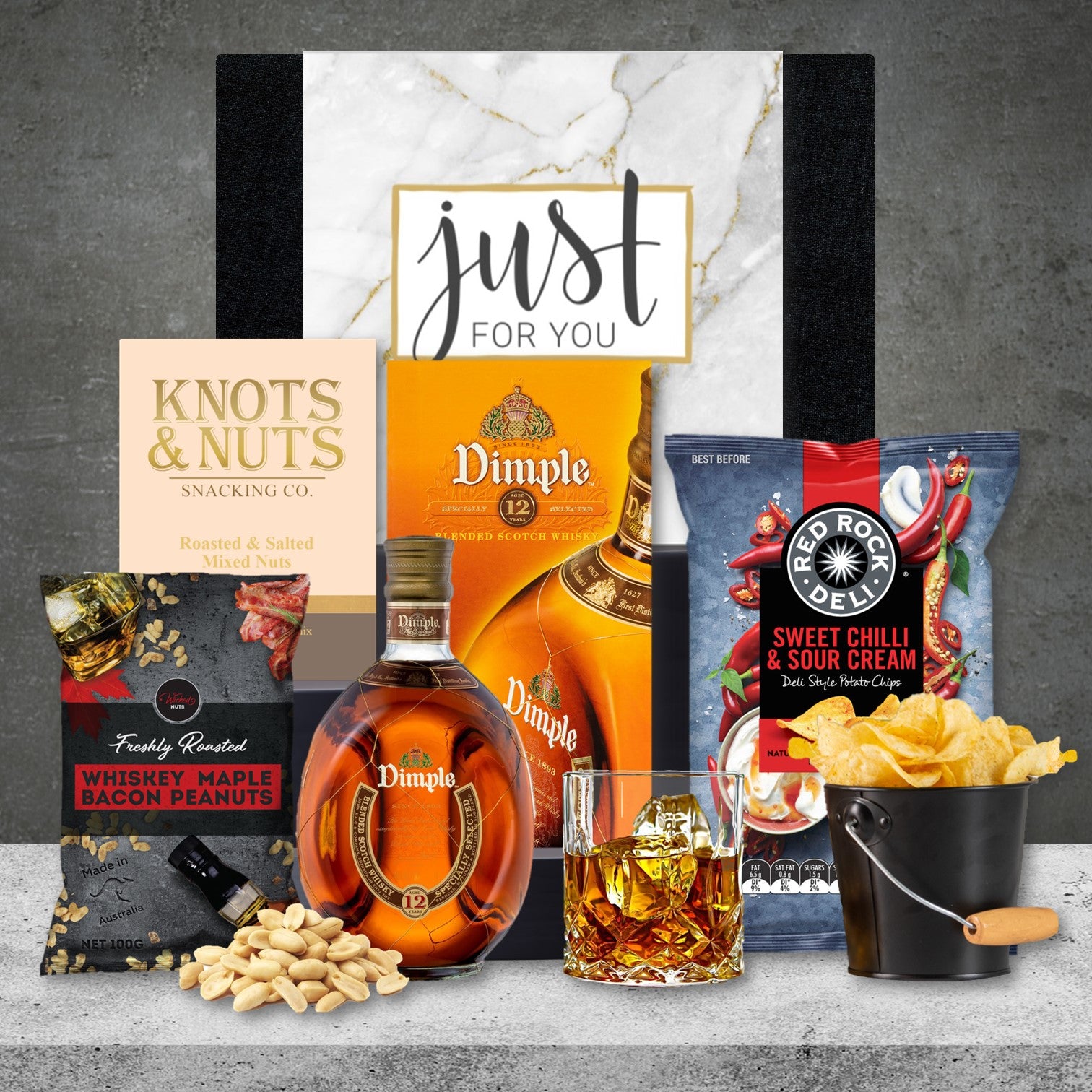 Christmas Whisky & Snack Hamper with Dimple 700ml