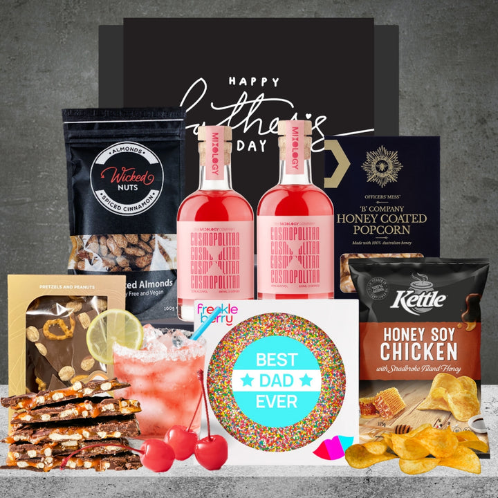 Cosmopolitan Mixology 2 bottles , Kettle honey soy chicken and wicked nut hamper