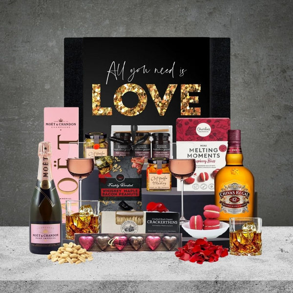 Cupid's Couple with Moet & Chivas Hamper