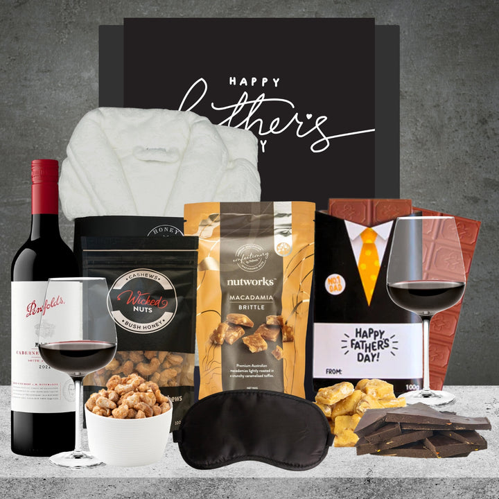 Dad's Relax & Indulge Hamper with white robe