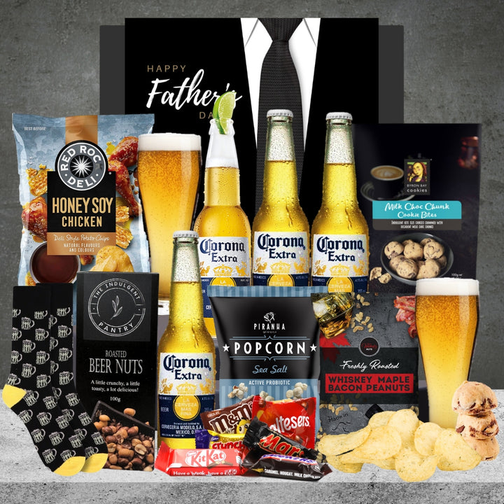 Dad's The Best Hamper with Corona Extra four bottles