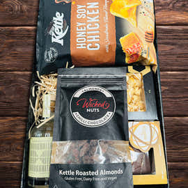 Dads cocktail hamper with roasted almonds