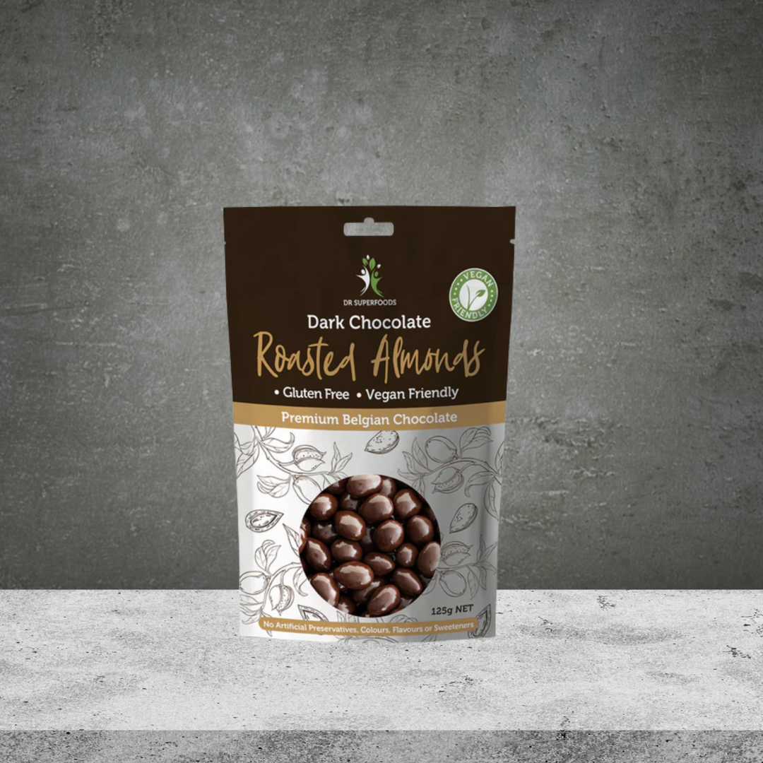 Dr Superfoods Organic Chocolate Coated Roasted Almonds 125g