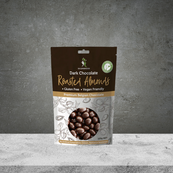 Dr Superfoods Organic Chocolate Coated Roasted Almonds 125g