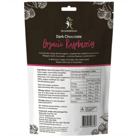 Dr Superfoods Organic Dark Chocolate Raspberries 125g