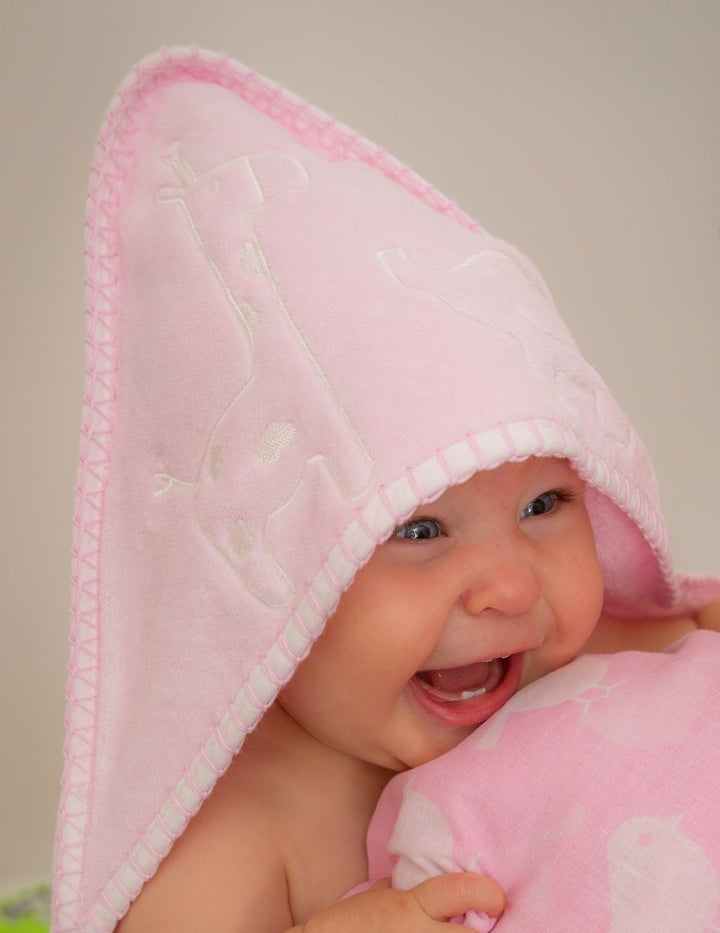 Emotion & Kids Pink Safari Hooded Towel