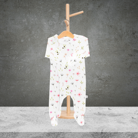 Emotion & Kids Fleur Zipped Organic Cotton Footed Outfit