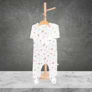 Emotion & Kids Fleur Zipped Organic Cotton Footed Outfit